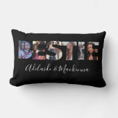 ベステパーソナライズされたィBFFフ最高のレンズフォトコラージュ ランバークッション (正面)