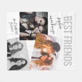 ベステモダンィー写真パーソナライズされたニックネーム名BFF フリースブランケット (正面(横))