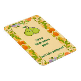 ベストなものは洋梨で届く - アナウンスメント マグネット