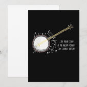 ベストな曲 ベストな瞬間 バンジョー ミュージック アコースティック ギフト 招待状 (正面/裏面)