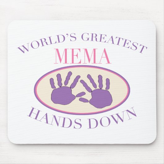 ベストなMeMaは私の手です Tシャツ マウスパッド (正面)