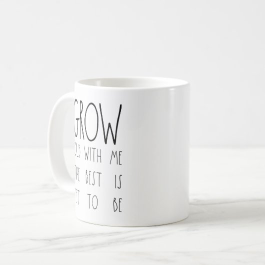 ベストによってがまだマグであることである私と古く育てて下さい コーヒーマグカップ (正面左)