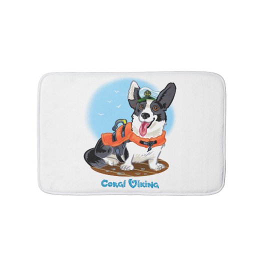 ベストに入ったコルギのペットマット/バスマット バスマット (正面)