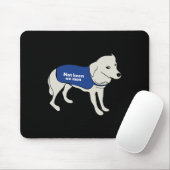 ベストのジャケットを着た男警告の犬に熱心な マウスパッド (マウス)