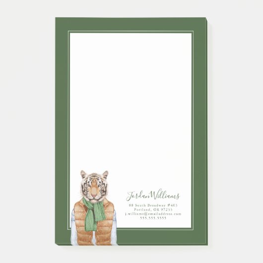 ベストのトラは|あなたの名前を加えます ポストイット (正面)