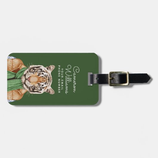 ベストのトラは|あなたの名前を加えます ラゲッジタグ (正面横)