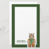 ベストのトラは|あなたの名前を加えます 便箋 (正面/裏面)