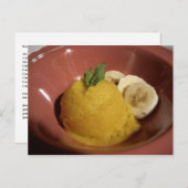 ベストのバナナのアイスクリームのレシピ ポストカード (正面/裏面)