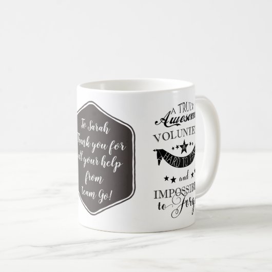ベストの有志のマグ、カスタマイズマグ、ありがとう コーヒーマグカップ (正面右)