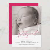 ベストの現在の誕生の発表-赤 シーズンカード (正面/裏面)