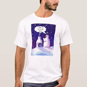 ベストの雪だるまのユーモア Tシャツ