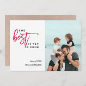 ベストはまだモダンな写真のクリスマスを来ることです シーズンカード (正面/裏面)