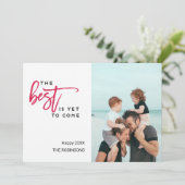 ベストはまだモダンな写真のクリスマスを来ることです シーズンカード (スタンド正面)