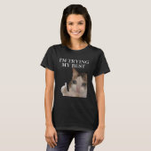 ベストを尽くしてる 猫の面白いミーム インターネット・ミーム F Tシャツ (正面フル)