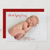 ベストイヤーエバー フォト ホリデー カード (正面/裏面)