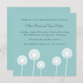 ベストウィッシュ！リハーサルディナーの招待状（ターコイズ） 招待状 (正面/裏面)