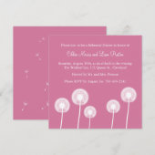 ベストウィッシュ！リハーサルディナー招待状（フクシア） 招待状 (正面/裏面)