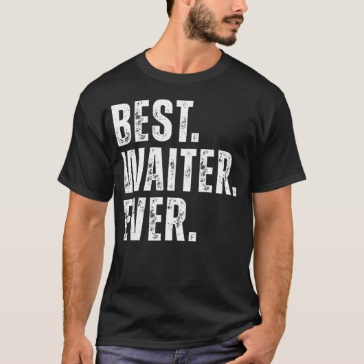 ベストウェイターは最高に面白いレストランサーバー Tシャツ (正面)
