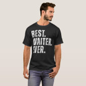 ベストウェイターは最高に面白いレストランサーバー Tシャツ (正面フル)