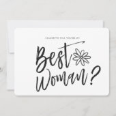 ベストウーマン | スクリプト ウェディングパーティー依頼 招待状 (正面)