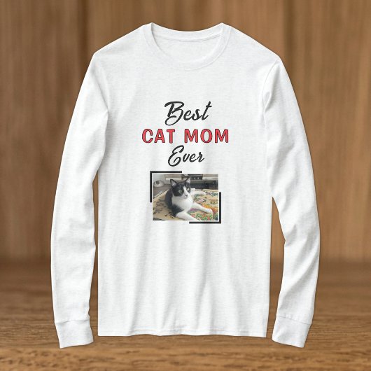 ベストキャットマム 写真 黒 赤 Tシャツ