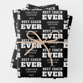 ベストコーチエバータイポグラフィ名年ホワイトブラック ラッピングペーパーシート (インサイチュ)