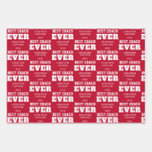 ベストコーチエバータイポグラフィ名年白赤 ラッピングペーパーシート (正面2)