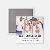 ベストコーチエバーチーム名年写真記念マグン マグネット (正面/裏面)