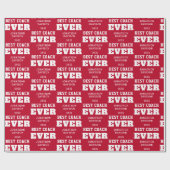 ベストコーチエバーナメスイヤー白赤 ラッピングペーパー (フラット)