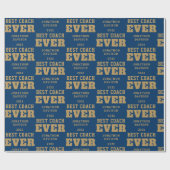 ベストコーチエバーナメスイヤー金ゴールドブルー ラッピングペーパー (フラット)