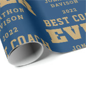 ベストコーチエバーナメスイヤー金ゴールドブルー ラッピングペーパー (ロールコーナー)