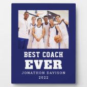 ベストコーチエバーナメーンチームフォトブルーホワイト フォトプラーク (正面)