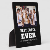 ベストコーチエバーナメーンチームフォトホワイトブラック フォトプラーク (側面)