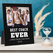 ベストコーチエバーナメーンチームフォトホワイトブラック フォトプラーク (側面)