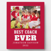 ベストコーチエバーナメーンチームフォトレッドホワイト フォトプラーク (正面)