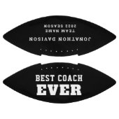 ベストコーチエバーネームチームイヤー白黒 アメリカンフットボール (パネル)