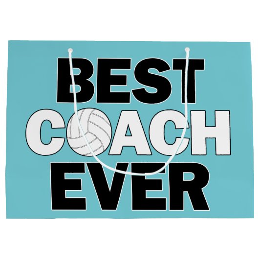 ベストコーチエバーバレーボールコーチ抱き枕 ラージペーパーバッグ (裏面)