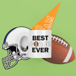 ベストコーチエバーフットボール監督スポーツチーム コーヒーマグカップ