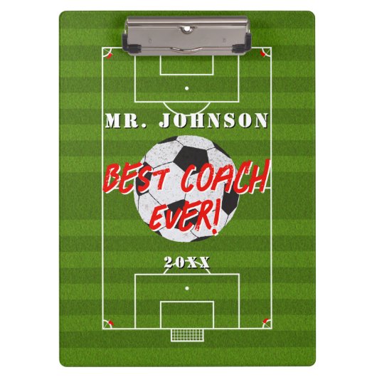 ベストコーチエバーフットボール – ソッサー クリップボード (正面)