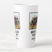 ベストコーチチーム名写真ありがとう カフェラテマグ (正面)