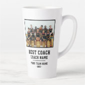 ベストコーチチーム名写真ありがとう カフェラテマグ (右)