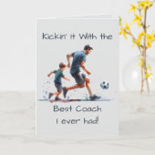 ベストコーチハッピーバースデーでキッキン カード (黄色い花)