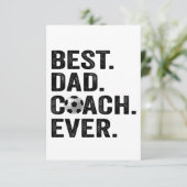 ベストコーチパパ史上父親の日サッカースポーツギフト サンキューカード (スタンド正面)