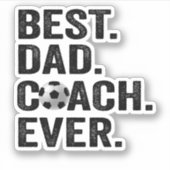 ベストコーチパパ史上父親の日サッカースポーツギフト シール (正面)