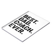 ベストコーチパパ史上父親の日サッカースポーツギフト ノートブック (左側)