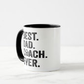 ベストコーチパパ史上父親の日サッカースポーツギフト マグカップ (正面左)