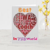 ベストコーチラブネットボールデザイン カード (黄色い花)