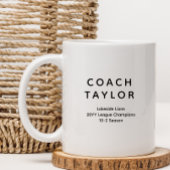 ベストコーチ常に感謝パーソナライズされたスポーツ コーヒーマグカップ