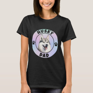 ベストシベリアのハスキーパパ犬の品種ペットオーナー恋人 Tシャツ