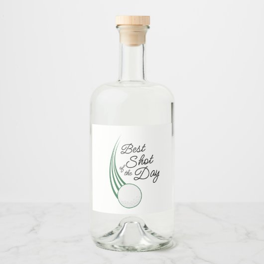 ベストショット・オブ・ザ・デイ ゴルフ ギフト リキュールボトルラベル (正面)